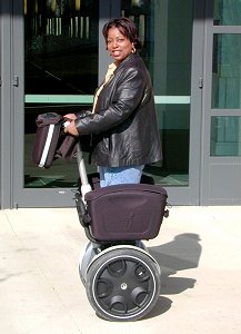 Cynthia Brown, event coordinator at Hot Springs Convention Center, aboard the Segway HT.