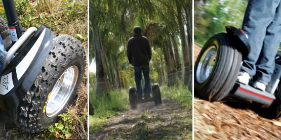 The rugged Segway XT takes on varried terrain.